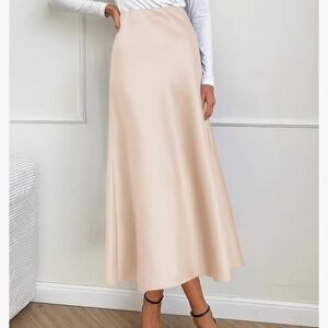 Elegant Cream Midi Skirt NWT
